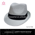 white fedora hats natural paper straw cheap for promotion